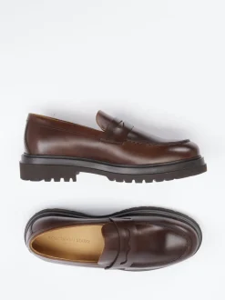 Konstantin Starke – Loafer aus Fettleder Dunkelbraun