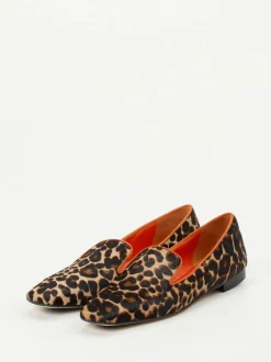 Konstantin Starke – Loafer aus Ponyfell mit Leopardenprint