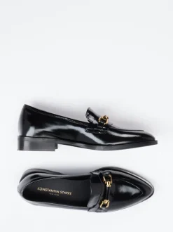 Konstantin Starke – Loafer aus Hochglanzleder schwarz