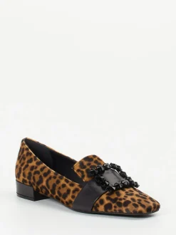 Konstantin Starke – Loafer aus Ponyfell mit Leopardprint