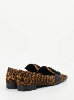 Konstantin Starke – Loafer aus Ponyfell mit Leopardprint