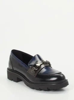 Konstantin Starke – Loafer aus Hochglanzleder Dunkelblau