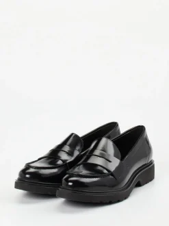 Konstantin Starke – Loafer aus Hochglanzleder schwarz