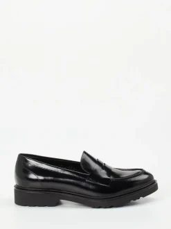 Konstantin Starke – Loafer aus Hochglanzleder schwarz