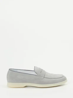 Konstantin Starke – Loafer aus Veloursleder hellgrau