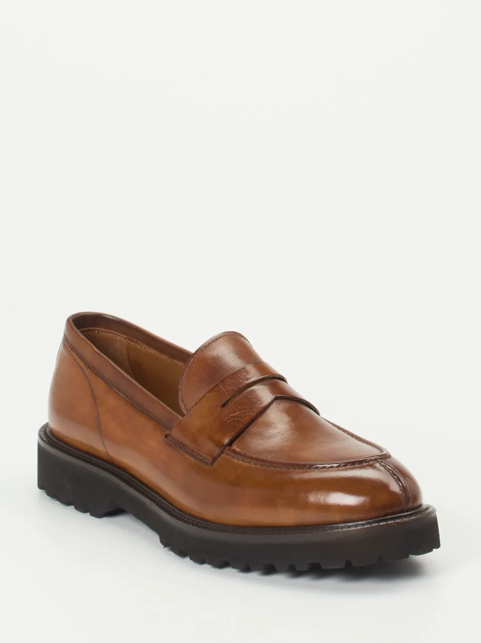 Konstantin Starke – Loafer aus Büffelleder cognacbraun