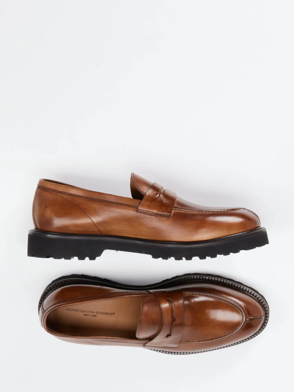Konstantin Starke – Loafer aus Büffelleder cognacbraun