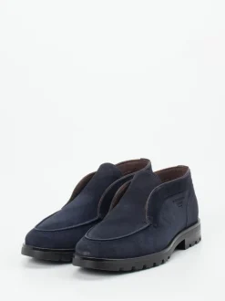 Konstantin Starke – Loafer aus Veloursleder Dunkelblau