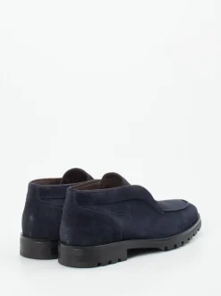 Konstantin Starke – Loafer aus Veloursleder Dunkelblau
