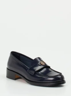Konstantin Starke – Loafer aus Hochglanzleder in Blau