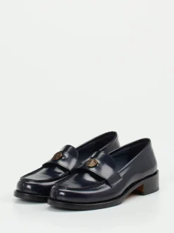 Konstantin Starke – Loafer aus Hochglanzleder in Blau