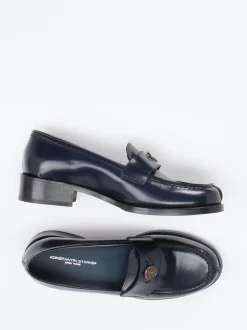 Konstantin Starke – Loafer aus Hochglanzleder in Blau