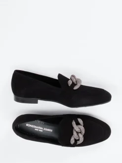 Konstantin Starke – Loafer aus Veloursleder Schwarz