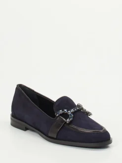 Konstantin Starke – Loafer aus Veloursleder Dunkelblau