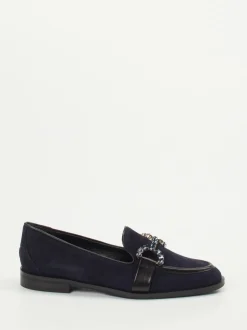 Konstantin Starke – Loafer aus Veloursleder Dunkelblau
