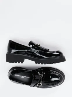 Konstantin Starke – Loafer aus Kalbleder Schwarz Glanz