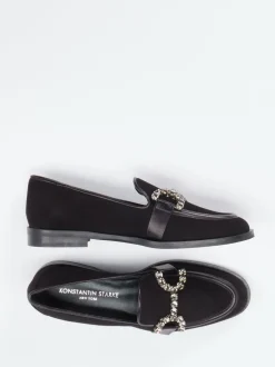 Konstantin Starke – Loafer aus Veloursleder Schwarz
