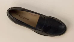 Konstantin Starke – Loafer aus Kalbleder in Dunkelblau