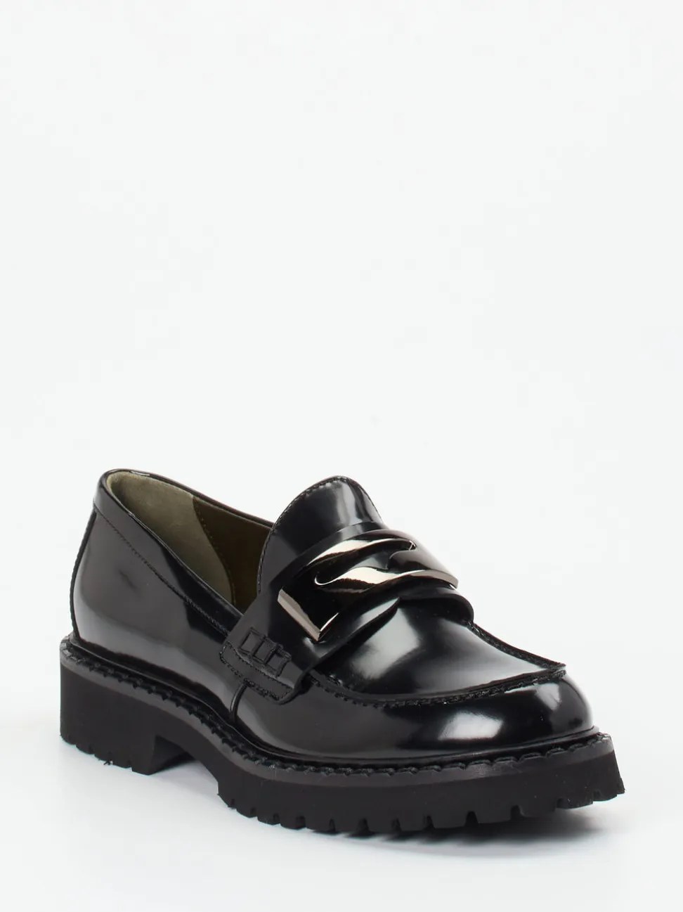 Konstantin Starke – Loafer aus Hochglanzleder schwarz