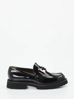 Konstantin Starke – Loafer aus Hochglanzleder schwarz