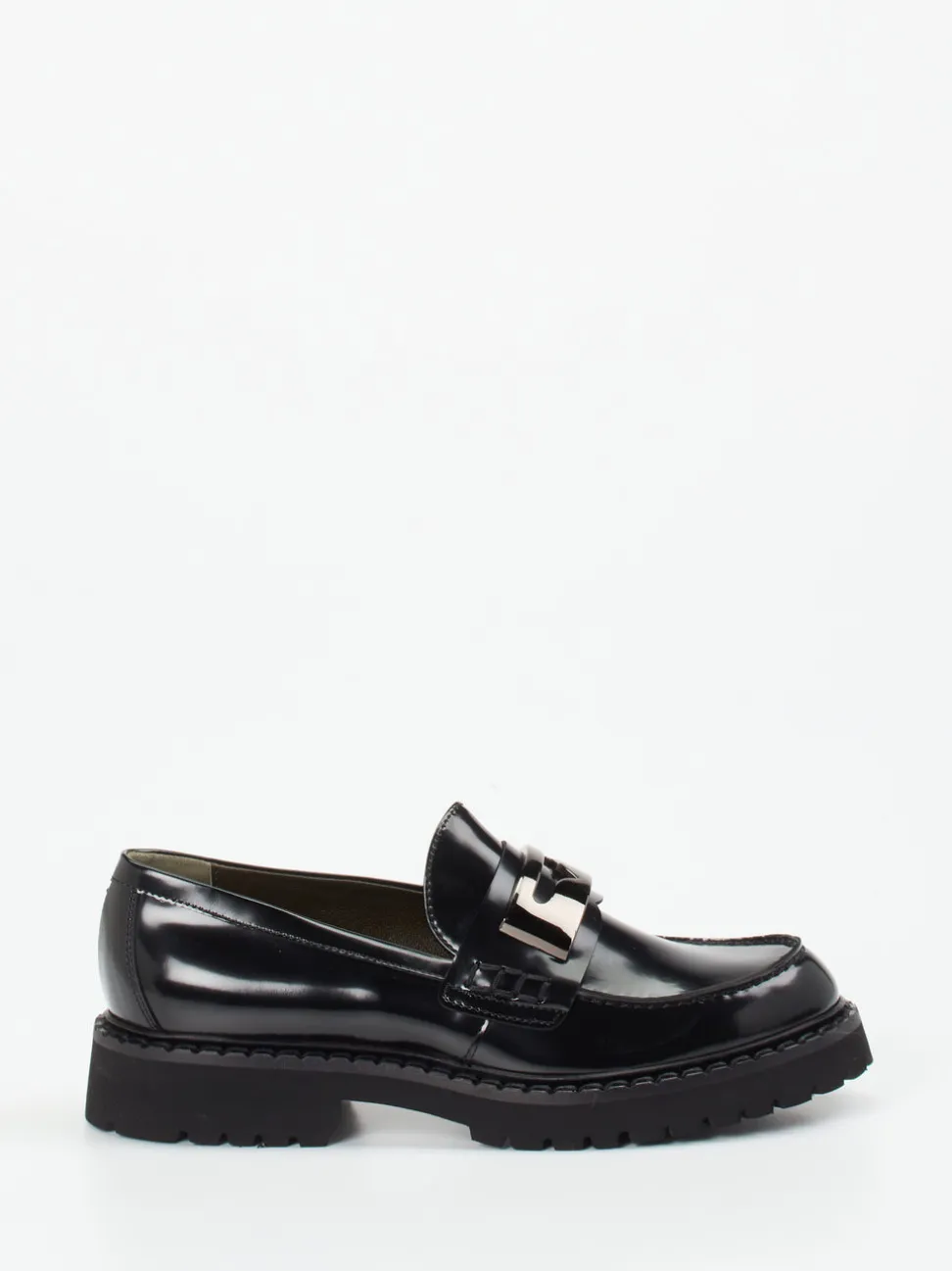 Konstantin Starke – Loafer aus Hochglanzleder schwarz