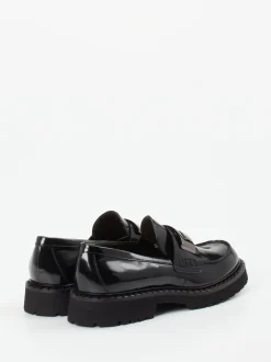Konstantin Starke – Loafer aus Hochglanzleder schwarz