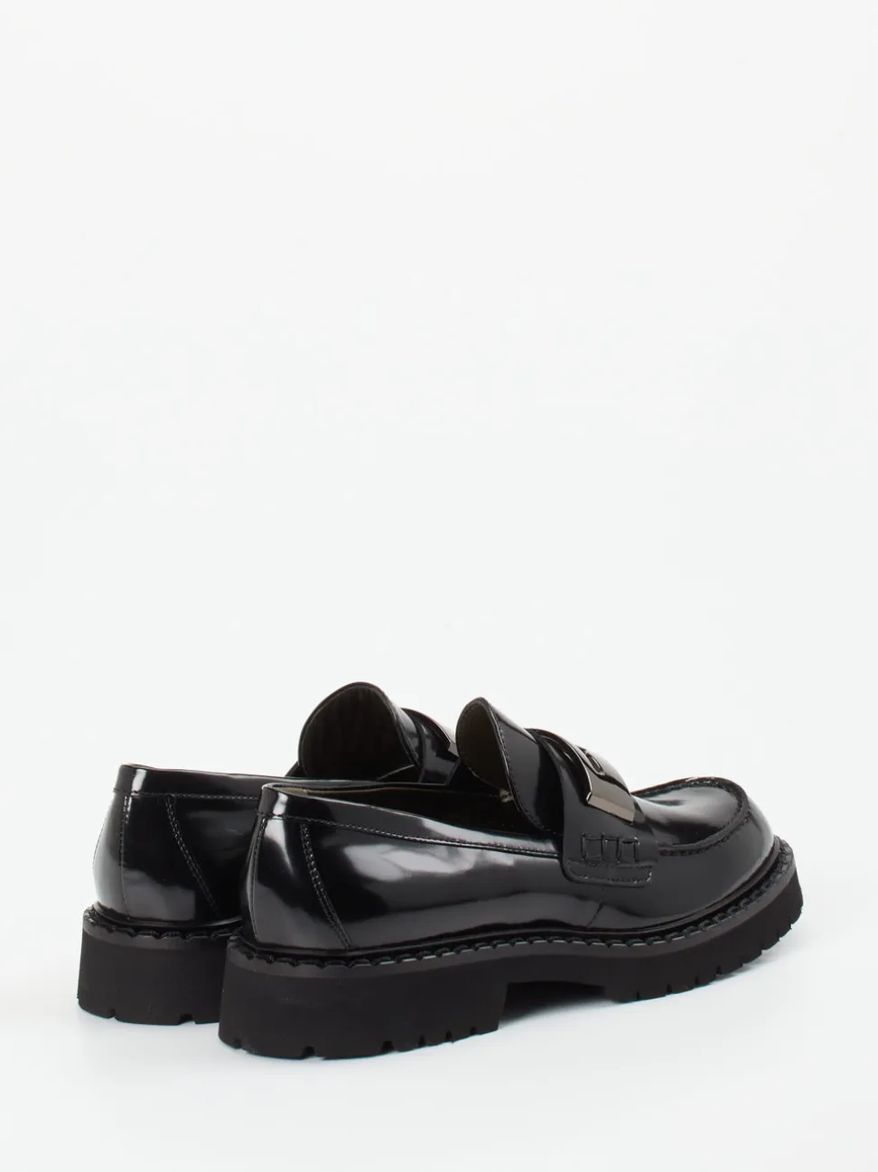 Konstantin Starke – Loafer aus Hochglanzleder schwarz