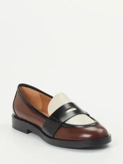 Konstantin Starke – Loafer aus Hochglanzleder kastanienbraun