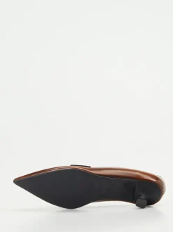 Konstantin Starke – Loafer-Pumps aus Hochglanzleder braun