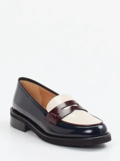 Konstantin Starke – Loafer aus Hochglanzleder blau