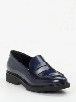Konstantin Starke – Loafer aus Hochglanzleder Dunkelblau
