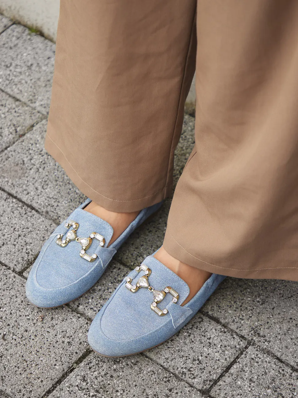 Konstantin Starke – Loafer aus Veloursleder in Jeansblau