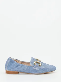 Konstantin Starke – Loafer aus Veloursleder in Jeansblau