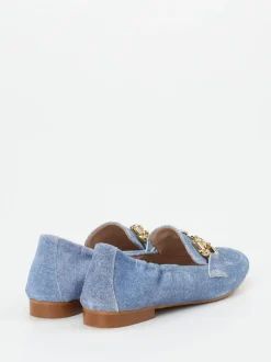 Konstantin Starke – Loafer aus Veloursleder in Jeansblau