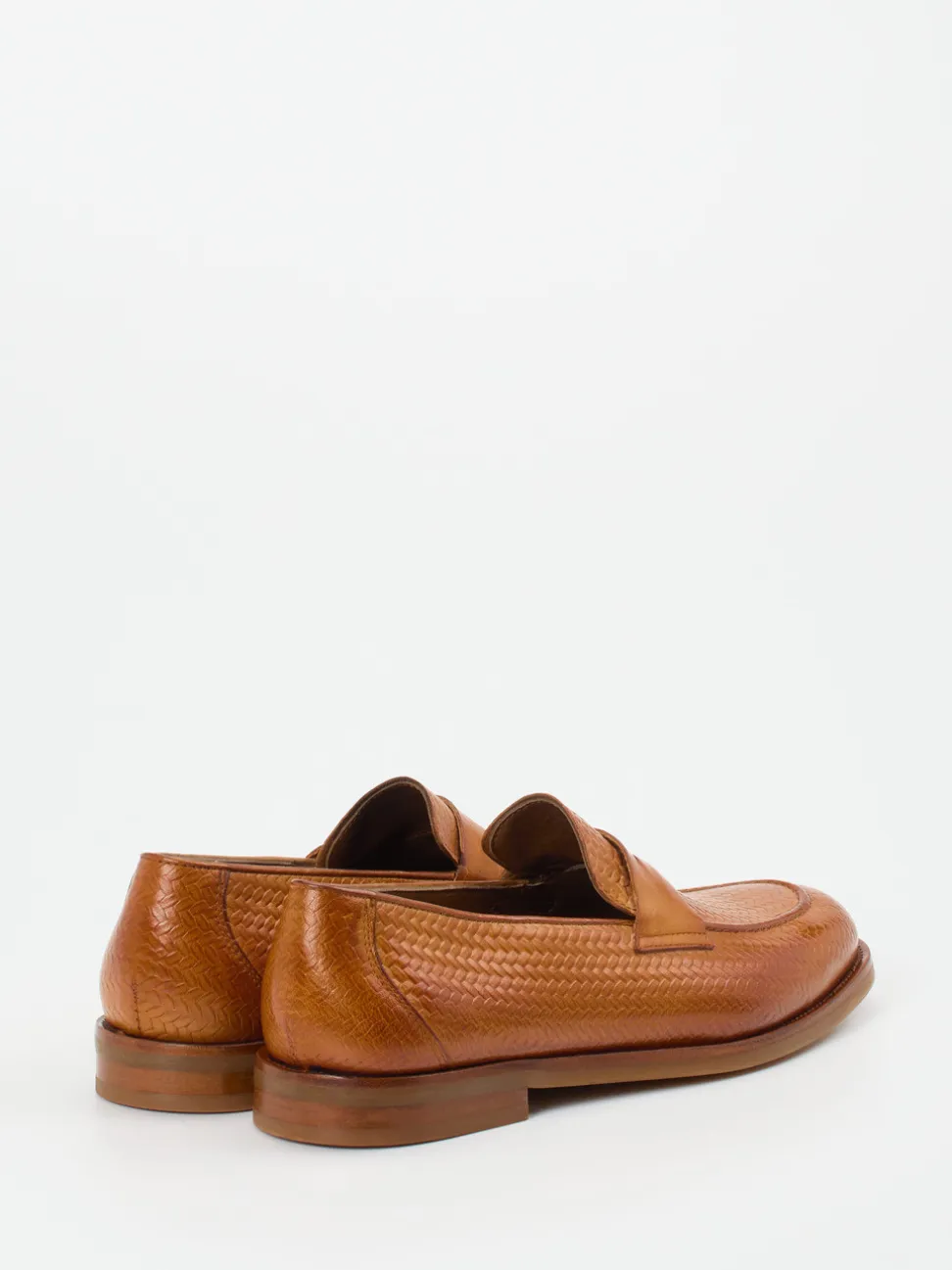 Konstantin Starke – Loafer aus geprägtem Leder cognac