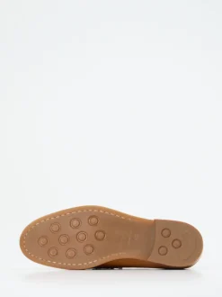 Konstantin Starke – Loafer aus geprägtem Leder cognac