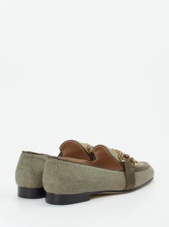 Konstantin Starke – Loafer aus Textil in Olivgrün