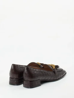 Konstantin Starke – Loafer aus geprägtem Leder braun