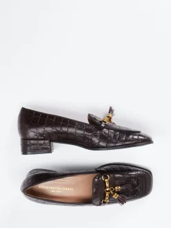 Konstantin Starke – Loafer aus geprägtem Leder braun