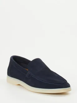 Konstantin Starke – Loafer aus Veloursleder Dunkelblau