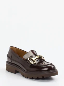 Konstantin Starke – Loafer aus Lack-Kalbleder Dunkelbraun