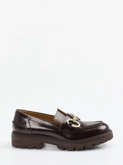 Konstantin Starke – Loafer aus Lack-Kalbleder Dunkelbraun