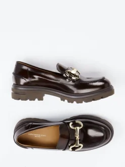 Konstantin Starke – Loafer aus Lack-Kalbleder Dunkelbraun