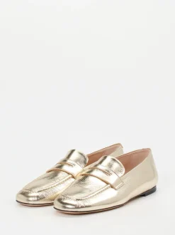 Konstantin Starke – Loafer aus Metallicleder gold