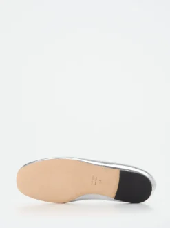 Konstantin Starke – Loafer aus Metallicleder silber