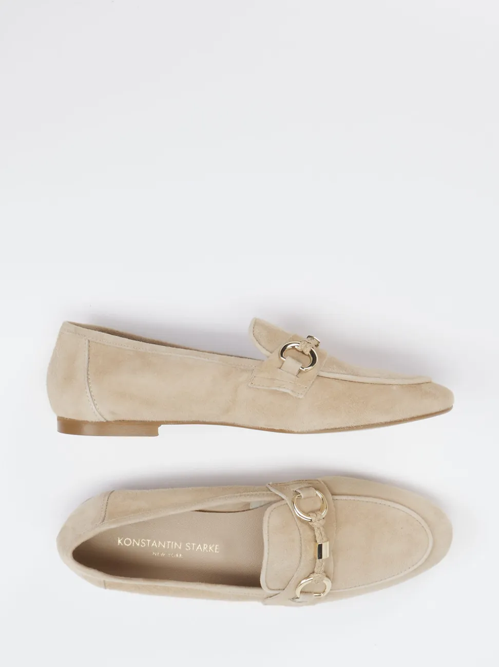 Konstantin Starke – Loafer aus Veloursleder beige