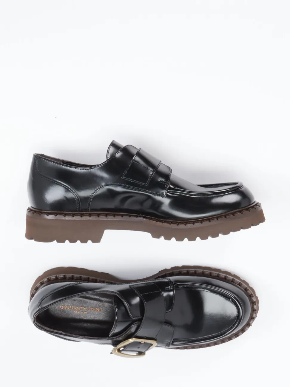 Konstantin Starke – Loafer aus Hochglanzleder schwarz