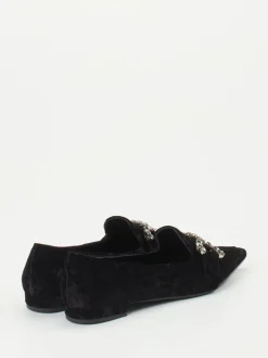 Konstantin Starke – Loafer aus Samt tiefschwarz
