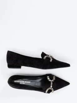 Konstantin Starke – Loafer aus Samt tiefschwarz