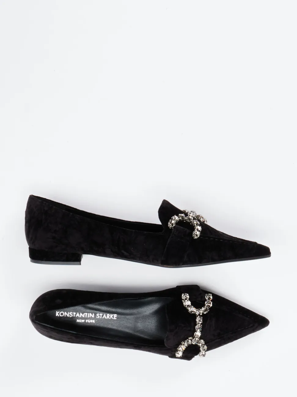 Konstantin Starke – Loafer aus Samt tiefschwarz